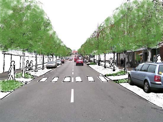 Möbleringszon Gång Cykel P Körbana P Cykel Gång Möbleringszon Smågatsten