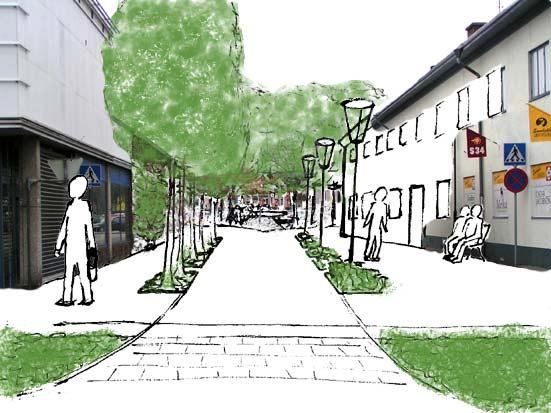 Möbleringszon Gång Körbana Gång Möbleringszon Betongplattor