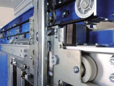 steglöst justerbara dörrhastighet Automatisk bestämning av dörrens bredd, inget behov av gränslägesbrytare Tyst gång tack vare kuggrem Solid aluminiumprofil i toptracken och
