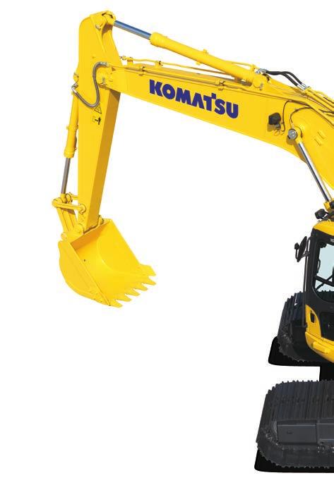 En översikt Komatsus PC228USLC-10 hydrauliska grävmaskin är designad med kort motvikt för att klara av utmaningen med arbete i tätbebygda eller begränsade områden.