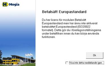 Nyheter och förändringar i Hogia Ekonomi version 2017.1 Nytt betalsätt ISO 20022 Europastandard SEPA betalningar I version 2017.