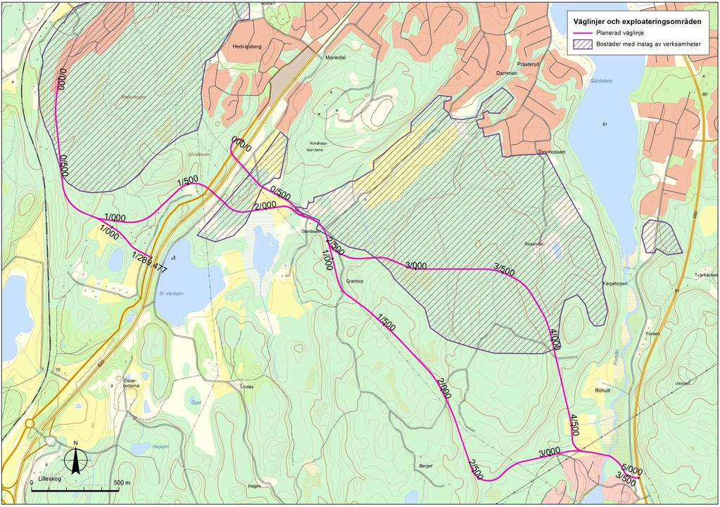 2.2 Plan- och profilstudier för Södra länken och Södra Stadsskogsgatan Utredningen har undersökt möjligheten att bygga de planerade vägförbindelserna Södra Stadsskogsgatan samt Södra länken.