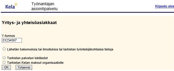 Så här kontrollerar du logguppgifterna 1/2 Välj på ingångssidan i e-tjänsten Tarkistan palvelun lokitiedot dvs.
