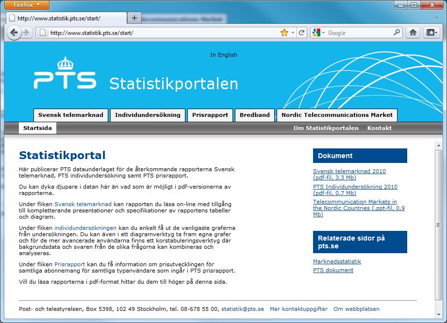 Mer data finns på PTS statistikportal