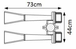 sida 5 TOLEKA s A151 katastroflarmsystem byggs upp från 2 till 18 horn riktade åt samma håll (Directional) eller åt två håll (Omni-directional), se nedan (sett ovan ifrån): Directional