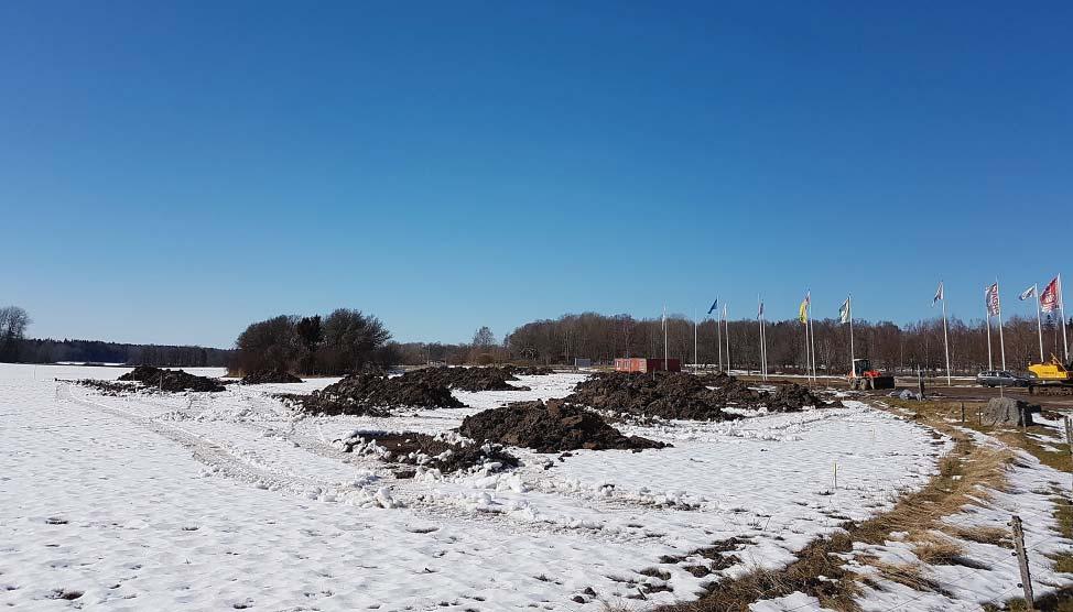 Arkeologisk undersökning (dnr 159/18) Sträckan för den andra arkeologiska undersökningen låg öster om utredningsområdet. Schaktet var 18 m långt och 1,5 m brett.