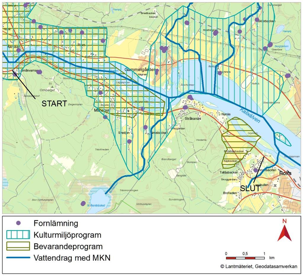 Natur- och kulturmiljövärden 4.5. Naturmiljö Kalixälven och Bjurbäcken, som korsas av E4, är Natura 2000-vattendrag. De omfattas också av miljökvalitetsnormer och strandskydd.