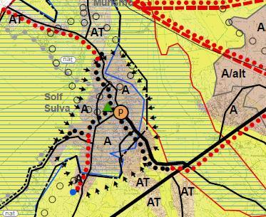I Solf finns utvisat bostadsområde där avsikten är att området ska detaljplaneras (A).