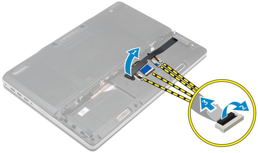3 Installera: a b c kåpan batteriet batterihöljet 4 Följ anvisningarna i När du har arbetat inuti datorn.