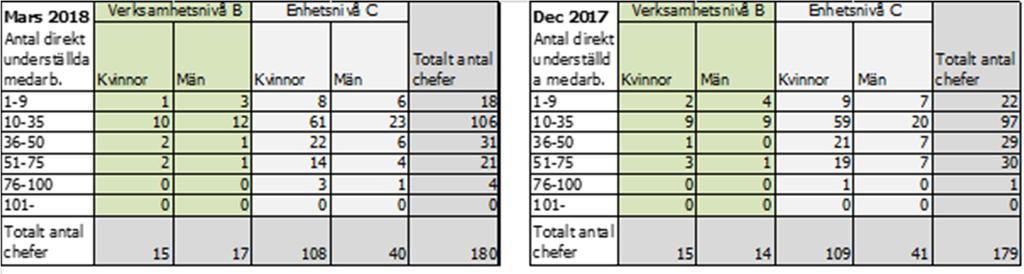 Ledningsstruktur Samtliga chefsnivåer har helhetsansvar för verksamhet, personal och ekonomi.