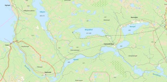 Torrlagd Stor-Sjouten och Sjoutälvens övre del Stor-Sjouten är ett stort årsmagasin med en regleringsamplitud på 11 m (tabell 2, s. 31 och 4, s. 33).