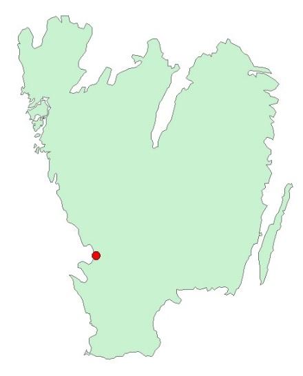 MATERIAL OCH METOD Försöket utfördes i Restad (56 '''N 5'''E m över havet) beläget i Laholms kommun (Figur ) där den årliga uppmätta nederbördsmängden ligger på 7- mm (SMHI, 96-).