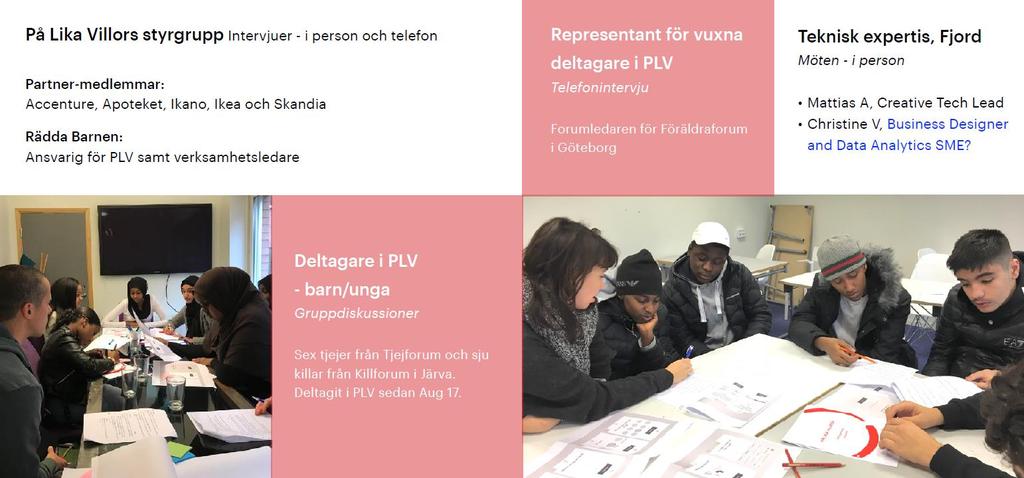 Metod: Intervjuer med slutanvändare och teknisk expertis Mattias A,