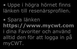 Spara länken https://www.mycwt.