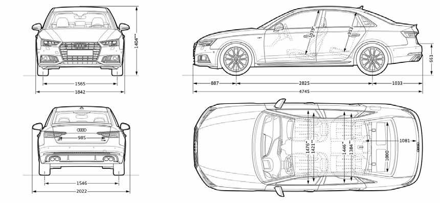 Mått Audi S4 Sedan Audi S4 Avant Audi A4 allroad