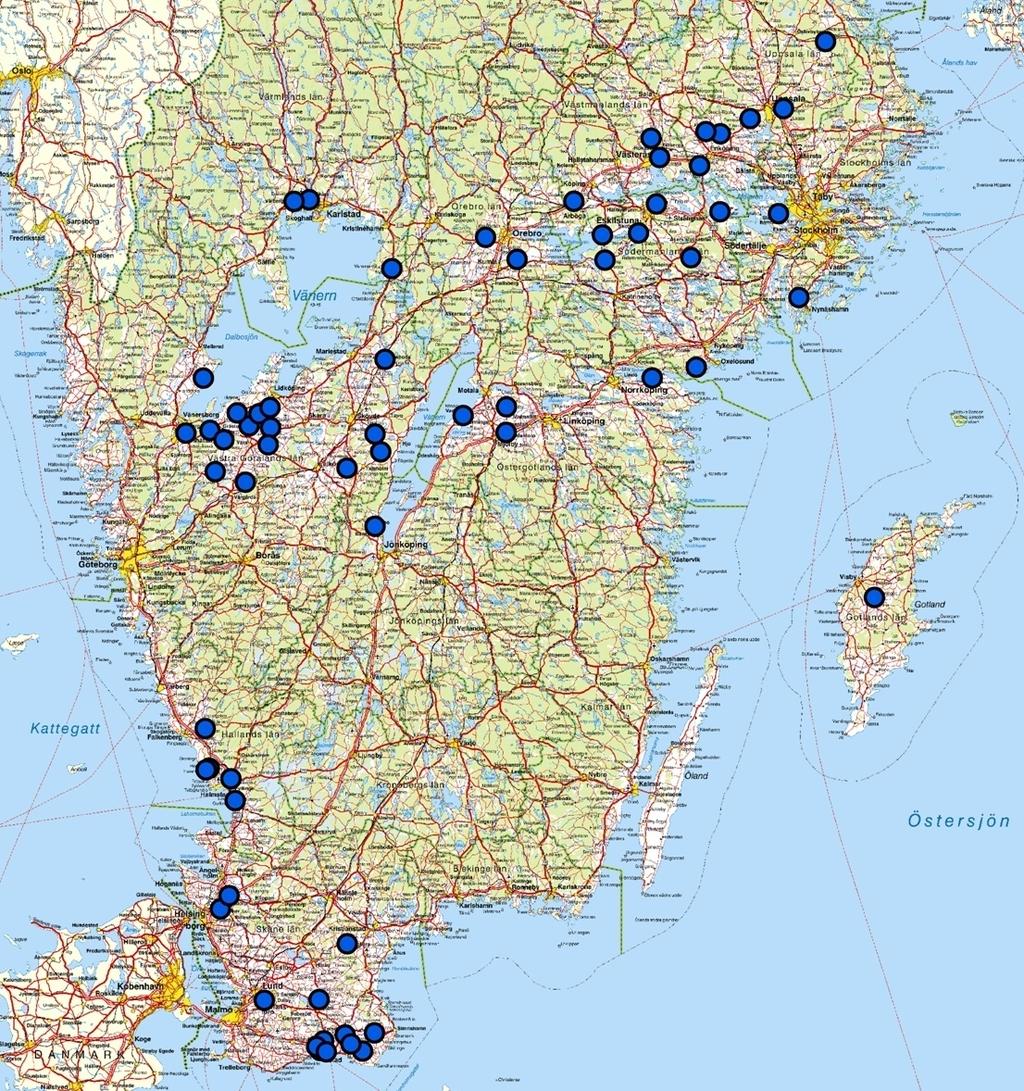 Sensorer i Sverige 2013 Säsongen 2013 fanns det 106 N-Sensorer i Sverige Totalt i