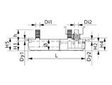 RSK-nr Modell Dy1 Dy2 Di1 Di2 L H1 H2 H4 Ø D E V 8512044 20 l/s 250 250 600 600/1000 5100 1410 1340 1950