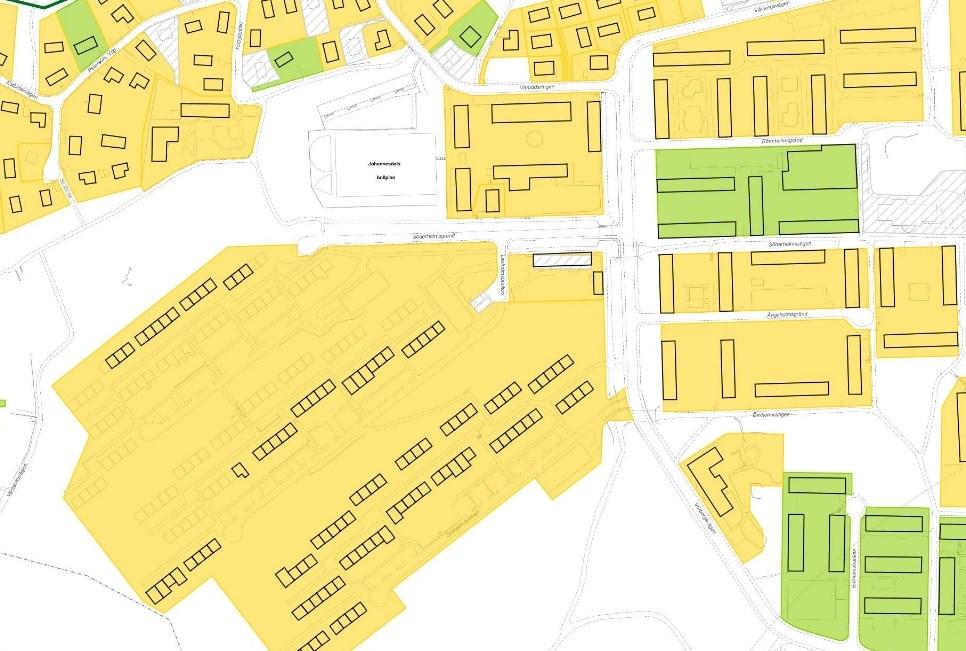 Sida 19 (67) vägen. Söderholmsgränd domineras av breda körbanor och omges av mycket grönska. Våruddsringen har en lugn karaktär kantad med enfamiljshus.