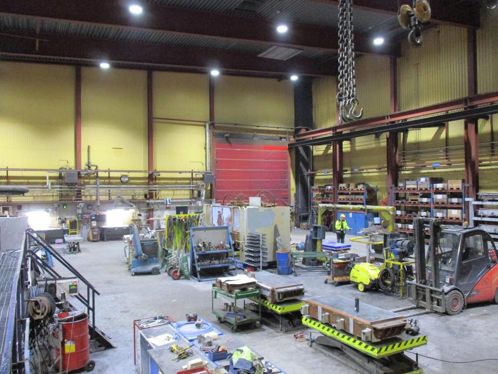 Kokillverkstad (1/2) 16st Intenz M 170W 75 14st LL-M, LED Limpan 58W 3st ZSI 150W 60 inkl.