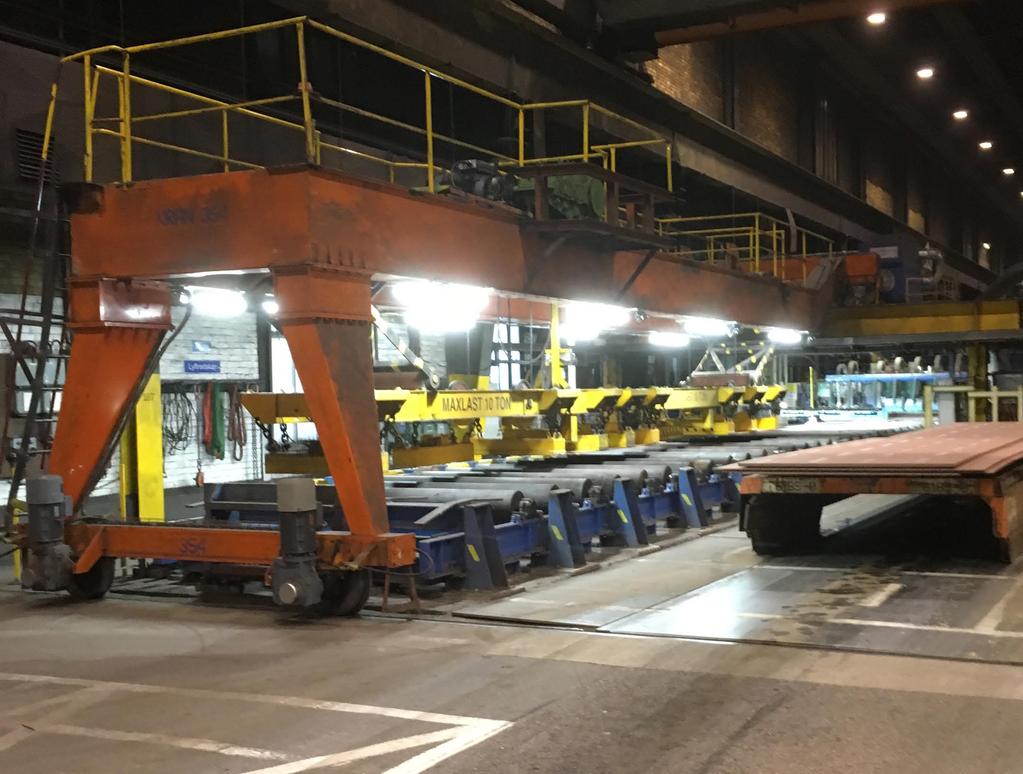 Kran 354 8st LL-L, LED-Limpan 71W Dessa har ersatt konventionella lysrörsarmaturer ett mot ett Ny installerad