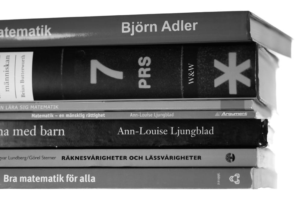 Lästips: Dyskalkyli & Matematik Björn Adler, Nu-förlaget (2007) Handbok för pedagoger. 290 s.