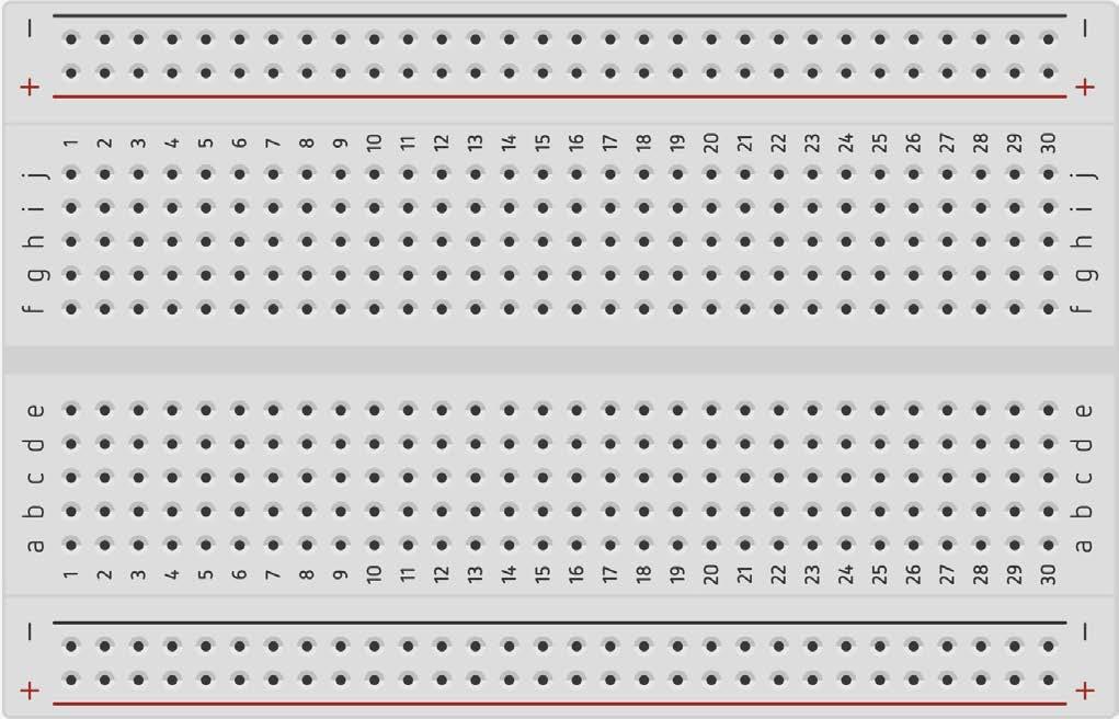 Breadboard (kopplingsplatta) Behövs för att kunna koppla in många olika