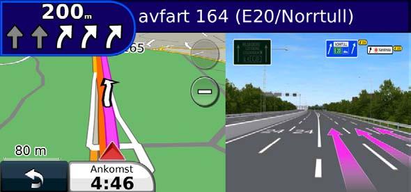 Du måste navigera längs en rutt innan du kan visa korsningar.