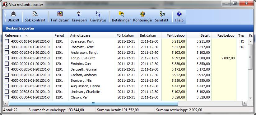 Baserat på de beställningskriterier du anger sammanställ ett underlag med matchande