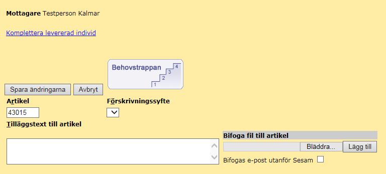 6 (13) Ange artikelnummer direkt på kundorder utan att gå via