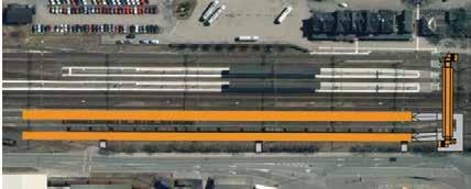 Planbeskrivning Kapitel 4 - Byggmetoder och genomförande Sektion km 76+000 Tillfälliga spår Figur 4.9 Vy mot söder.