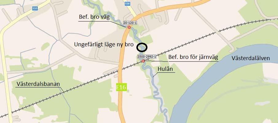 4.6.3. Jord- och luftledningar I början på sträckan, vid cirkulationen i Vansbro, sektion km 0/000, finns markförlagda ledningar för vatten, avlopp, el och tele.