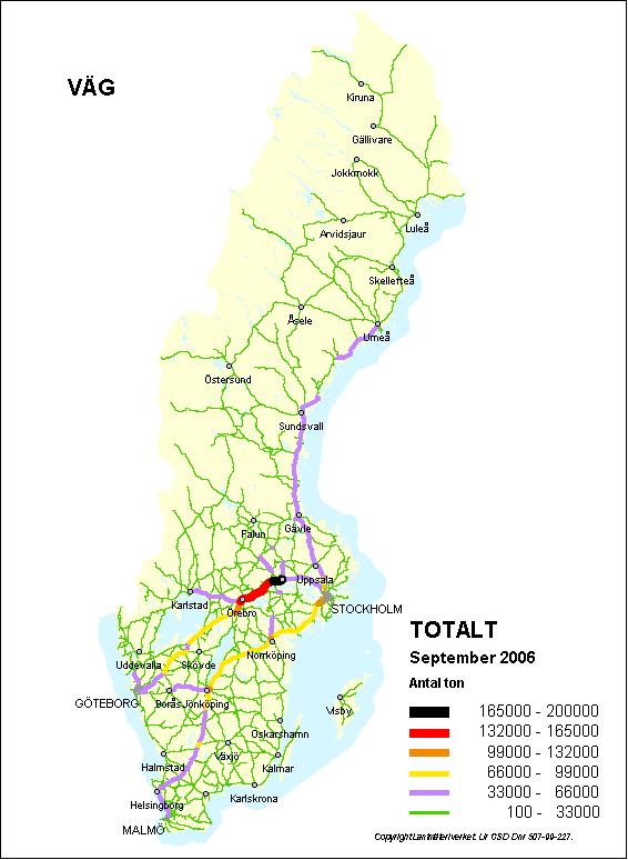 Statistik om vilka mängder av farligt gods som transporteras och vilka transportvägar som används är begränsad.