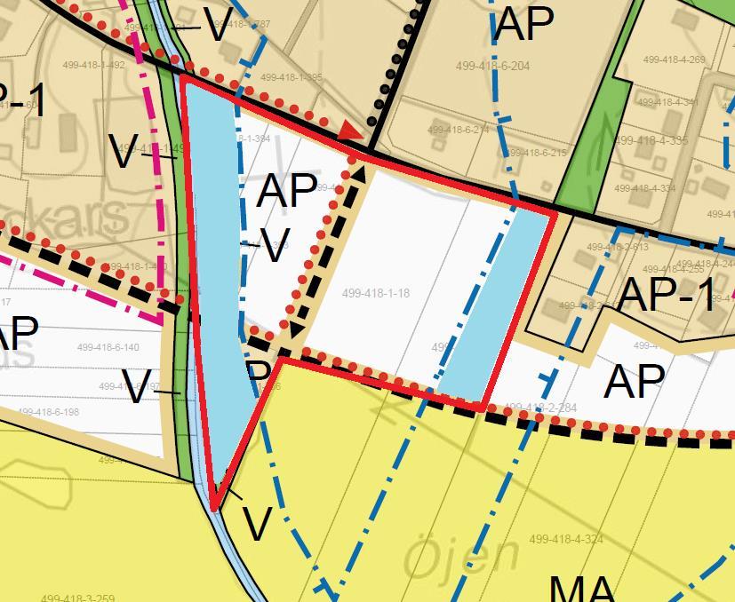 S i d a 18 nybyggnader till sitt fasadmaterial, sin färgsättning och form bör uppföras i enhetligt till omgivningen anpassat byggnadssätt.