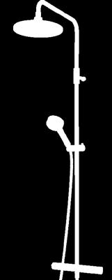 160 cc Pris: 4 900:- REXX S5 SHOWERSYSTEM Termostatstyrd duschblandare med takoch handdusch.