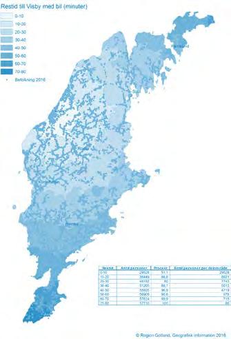 Region Gotland Förslag - Länsplan för regional transportinfrastruktur 2018-2029 2.6.3 Boende Gotland har en jämförelsevis hög andel invånare som bor på landsbygd, knappt 40 %.