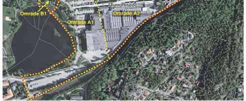 Indelningen baseras på geotekniska undersökningar utförda i samband med denna utredning, tidigare genomförda geotekniska undersökningar