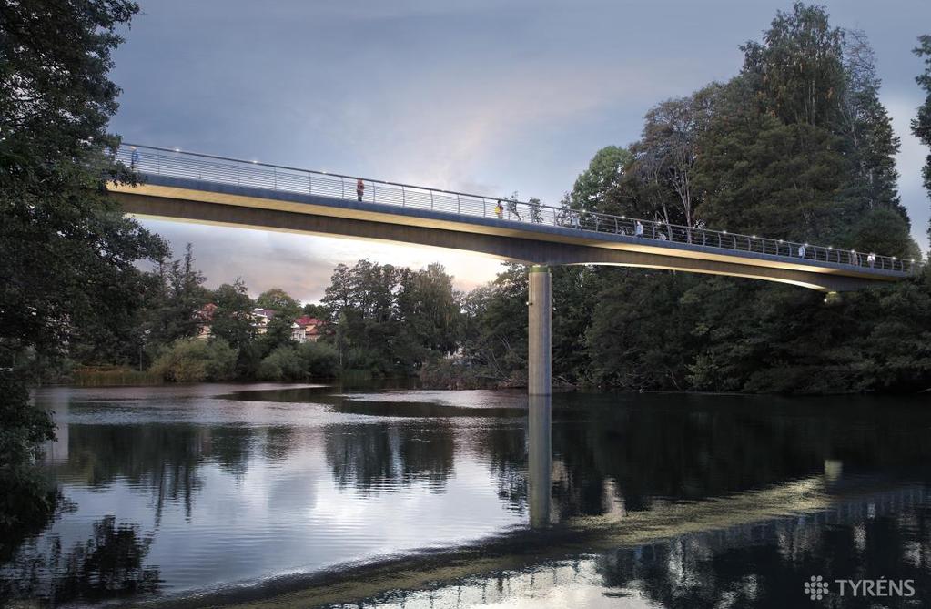 22 (30) Illustrationer över hur gång- och cykelbron skulle se