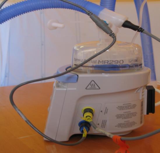 Sätt ventilatorfilter på exspirationsslangen. 8.