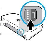TIPS: Om batteriet har installerats i skrivaren ska du trycka på motsvarande knapp på batteriluckan.