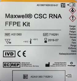 6. Instrumentkörning Metoden Maxwell CSC RNA FFPE Method kan laddas hem från Promegas webbplats: www.promega.com/ resources/tools/maxwellcscmethod.