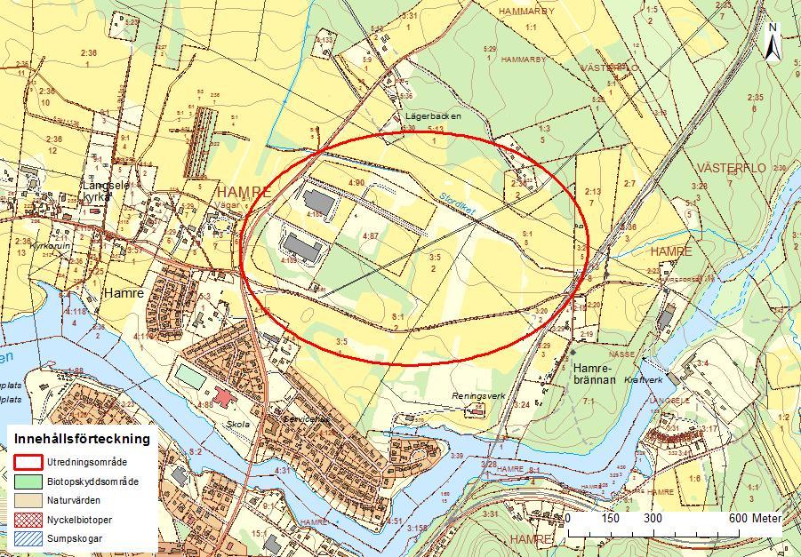 3.4 Natur- och vattenmiljö Utredningsområdet saknar större naturvärdesområden som riksintressen, naturreservat, Natura 2000-områden etc. Inga mindre naturvärdesområden som ex.