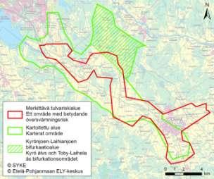Det nedre loppet av Toby aihela å mellan Runsor och aihela har klassificerats som ett område med betydande översvämningsrisk.