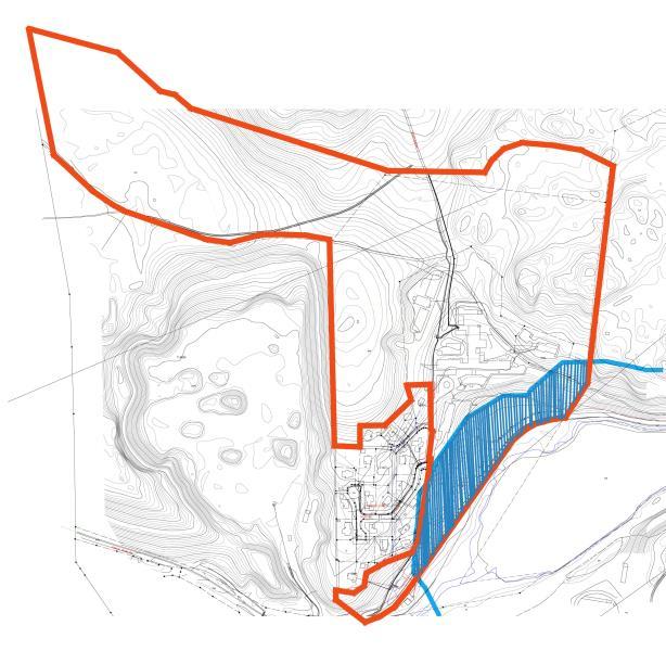 BOTKYRKA KOMMUN 9 [22] Kvarnsjöns strandskyddsområde 100 meter (blåmarkerat) Teknisk försörjning Gatunät, gång- cykel- och mopedtrafik Området ligger norr om KP Arnoldssons väg som förbinder Salem