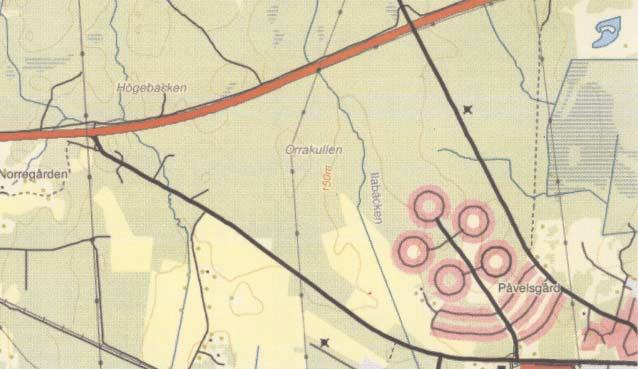 Verksamhetsområde Orrakullen Nya bostadsområden Planerad trafikplats Ny