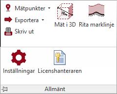 2 Panelen Allmänt AEC PLUS-panelen Allmänt innehåller allmänna verktyg samt licenshantering. Mätpunkter Se Användarmanual AEC PLUS för Revit. Exportera Se Användarmanual AEC PLUS för Revit.
