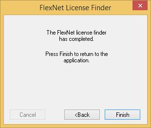 Avsluta licensieringen genom att trycka Finish.