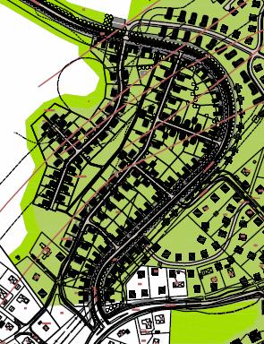Sidan 12 av 17 Öster och söder om Snuggan, norr om Gustavbergsleden En fantastisk vacker platå ligger på berget under kraftledningen med mycket goda möjligheter att bygga bostadshus.