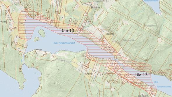 Ula 13, Inre och Yttre Tynderösundet Ett stort område som omfattar ca 4,5 km strand. I Inre Tynderösundet finns idag en gästhamn och en restaurang, Holmö brygga.