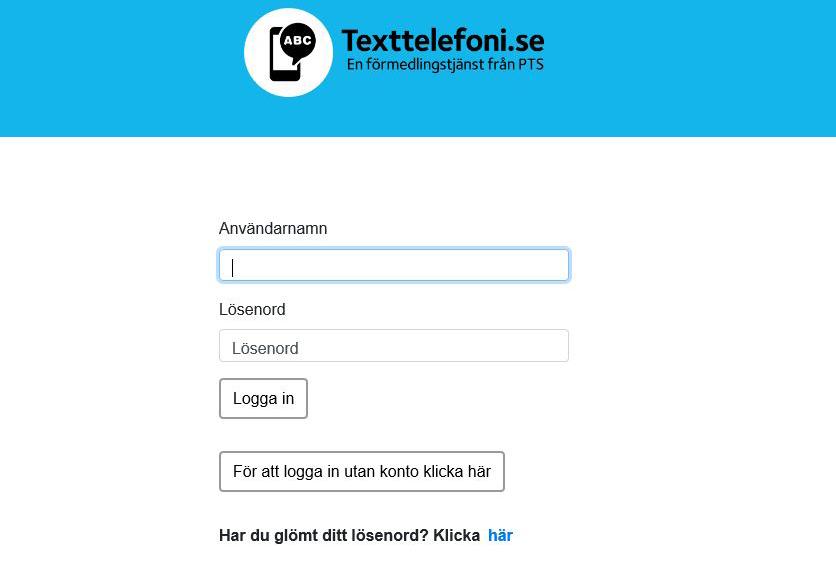 Inloggning i webbappen LOGGA IN Det första som möter dig som användare av webbappen är inloggningssidan.