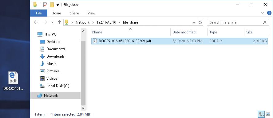 Skanningsfunktioner Lagra skannade data i en delad mapp på en Windowsdator Starta Windows Explorer.